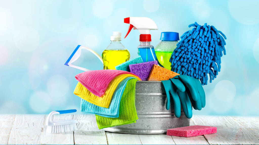 use of cleaning chemicals in home care settings