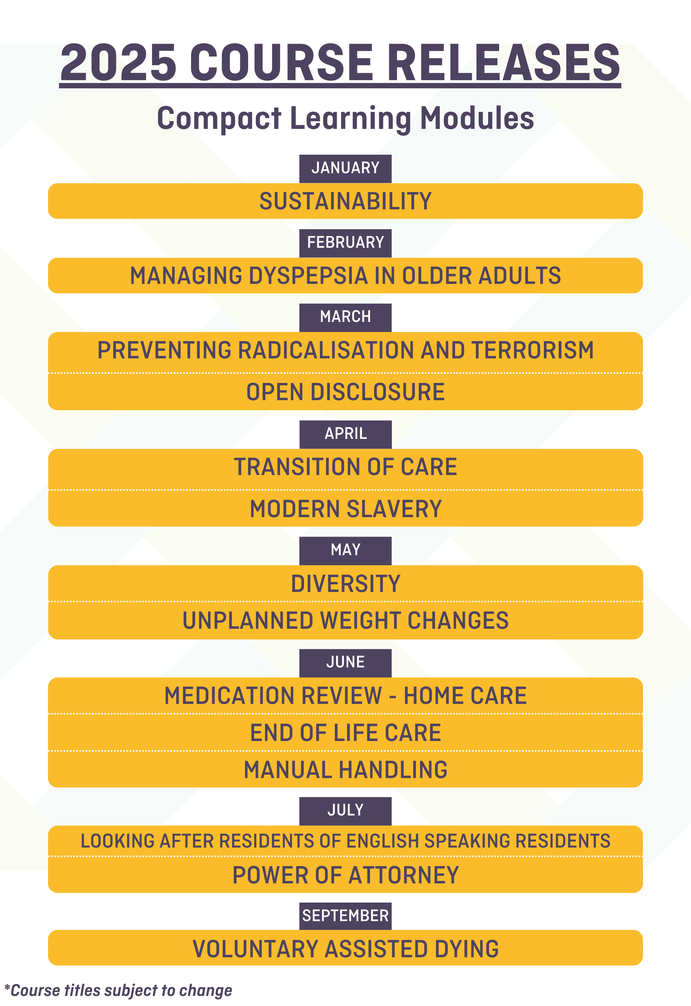 compact learning calendar